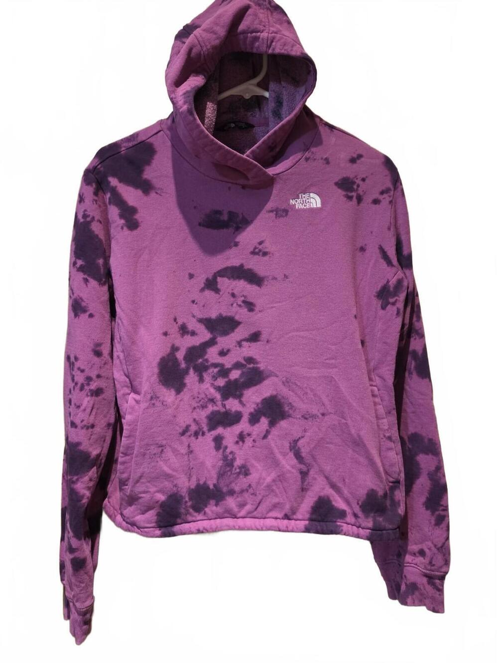North Face Girls Size XLarge/ Womens Small Purple Tie Dye Hoodie